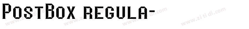 PostBox regula字体转换